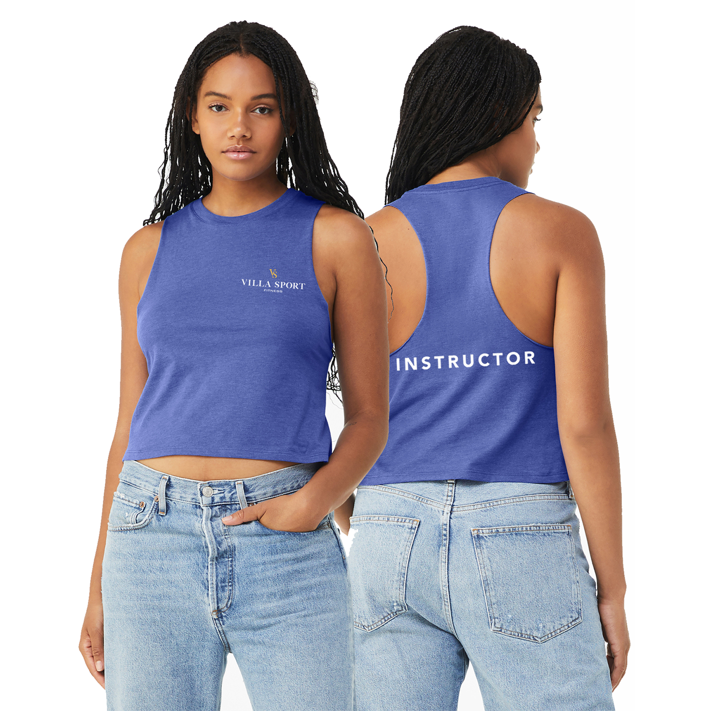 Instructor - Ladies Racerback Cropped Tank