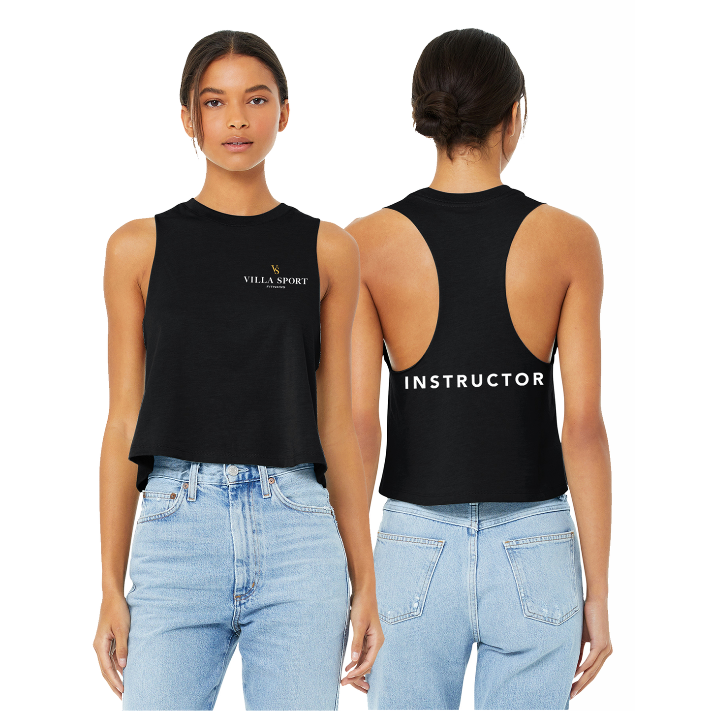 Instructor - Ladies Racerback Cropped Tank