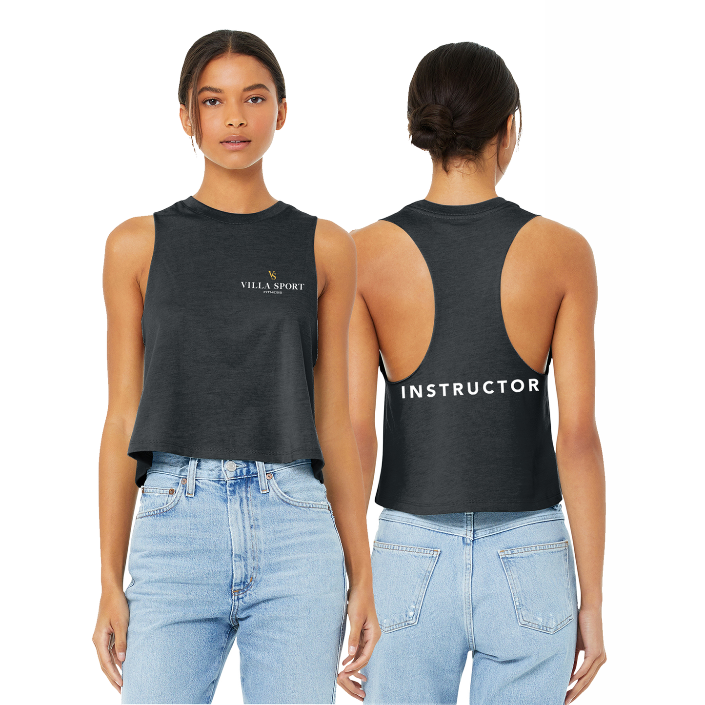 Instructor - Ladies Racerback Cropped Tank
