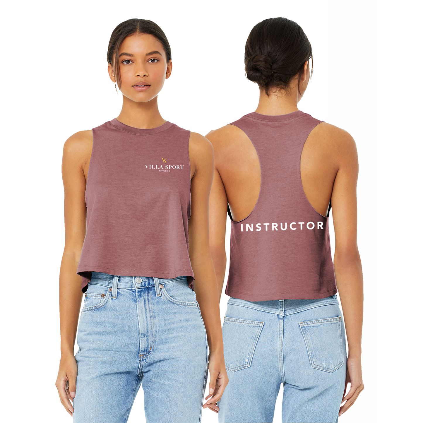 Instructor - Ladies Racerback Cropped Tank