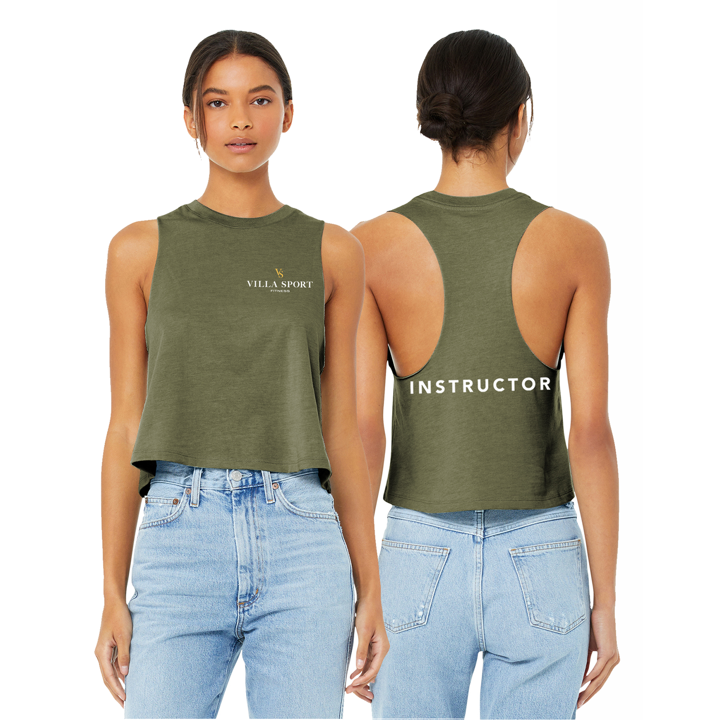 Instructor - Ladies Racerback Cropped Tank