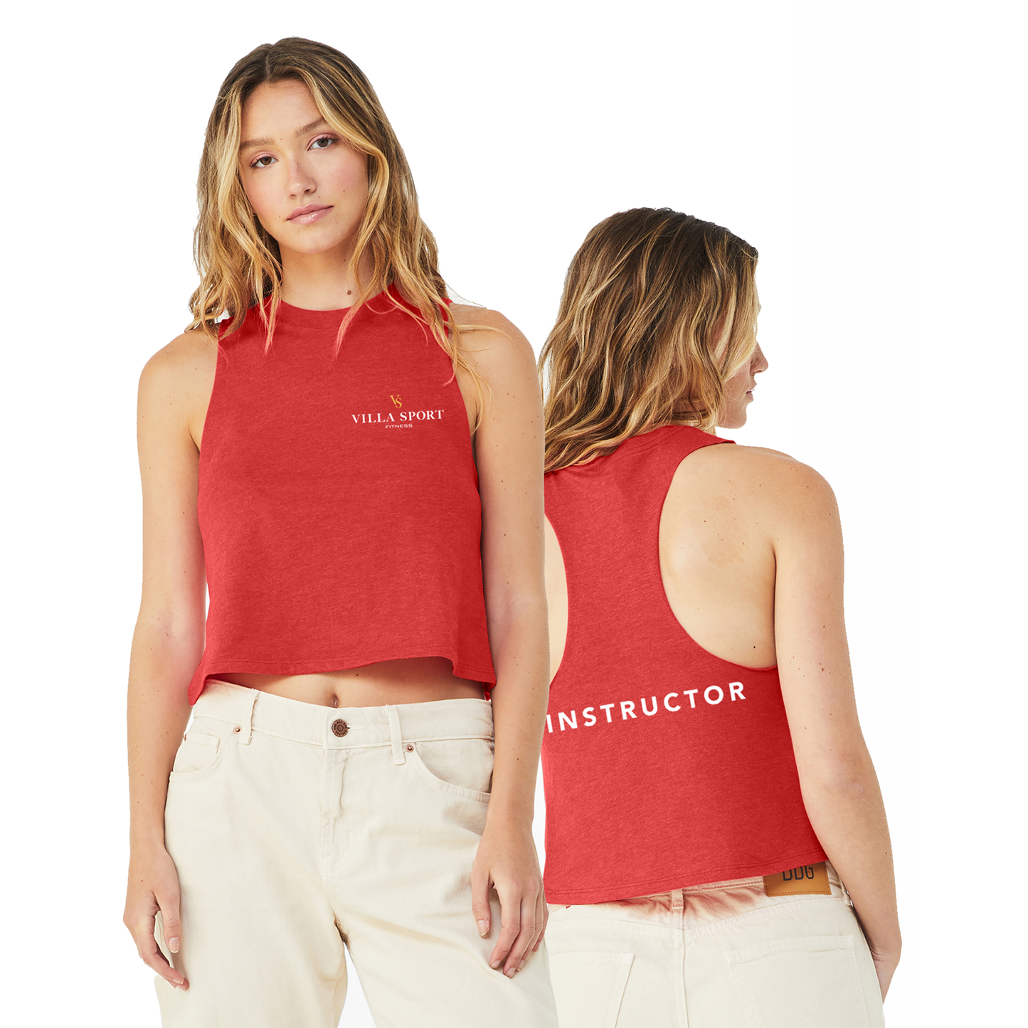Instructor - Ladies Racerback Cropped Tank