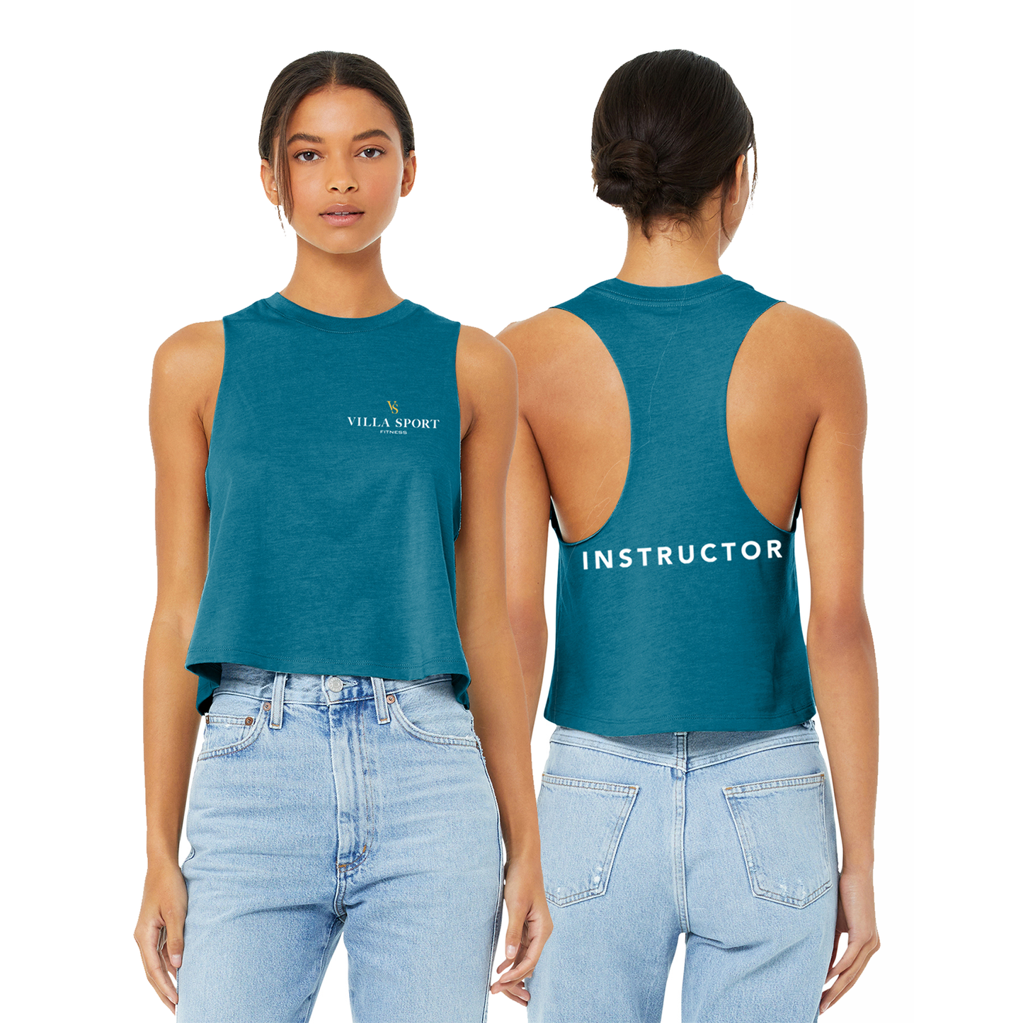 Instructor - Ladies Racerback Cropped Tank