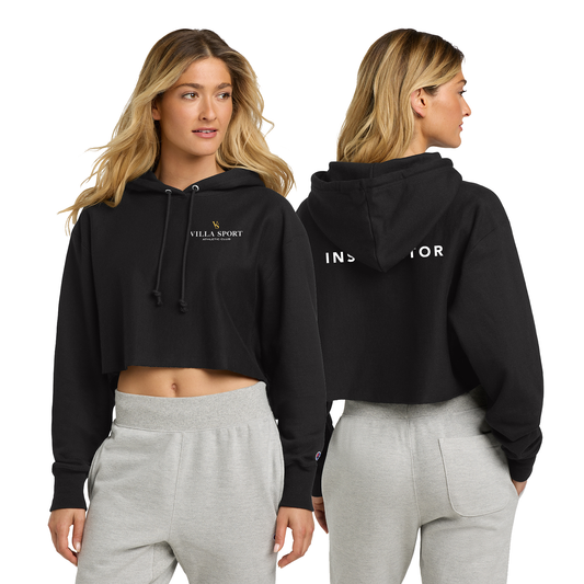 Athletic Instructor - Ladies Cropped Cut-Off Hooded Sweatshirt